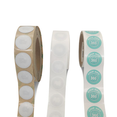 NFC da personalização RFID etiqueta as etiquetas brancas de NFC do diâmetro 35mm