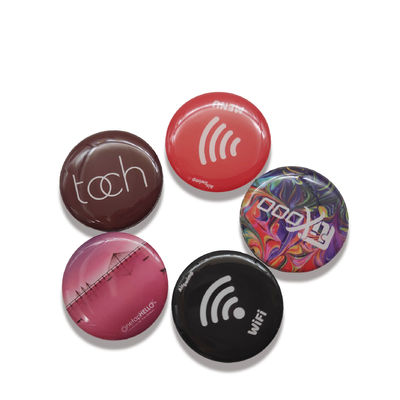 Carcaça RFID do ANIMAL DE ESTIMAÇÃO etiquetas de NFC do metal da cola Epoxy da etiqueta 30mm do metal em anti